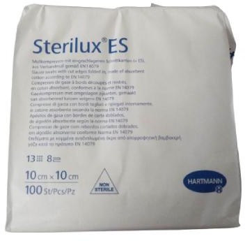 Hartmann Sterilux ES Kompresy gazowe niejałowe 10x10cm, 100 sztuk