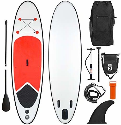 Ribelli Ribelli Stand up Paddling Board Surf-Board deska surfingowa ISUP nadmuchiwana - w zestawie plecak, wiosło, drobne, pompa, do 100 kg (długość 305 cm) 500339