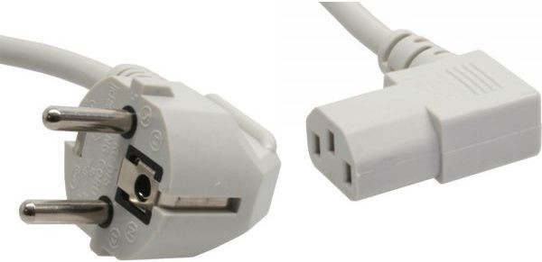 InLine Kabel zasilający Typ F German kątowy 3 Pin IEC-C13 kątowy 16647A
