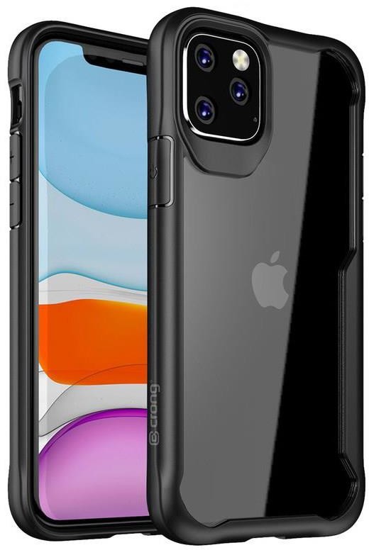 CRONG Crong Hybrid Clear Cover Etui do iPhone 11 Pro Max (czarny) CRG-HCLC-IP11PM-BLK