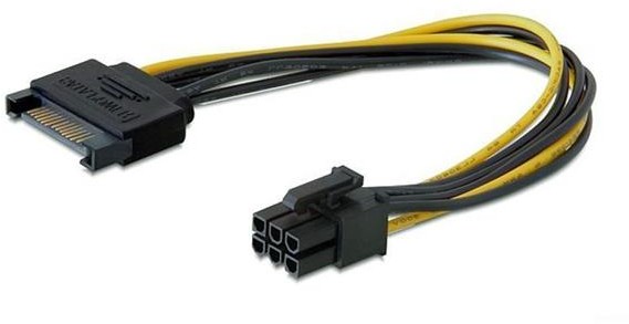 SAVIO SAVIO kabel PCIE SATA 15-pin M - 6-Pin M AK-20