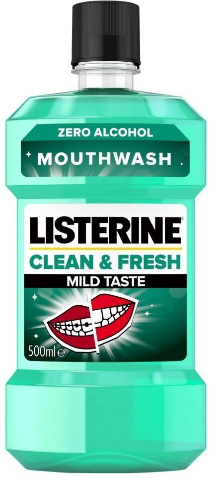 JOHNSON Listerine Clean & Fresh Płyn do płukania jamy ustnej Mild Taste 500ml 132760