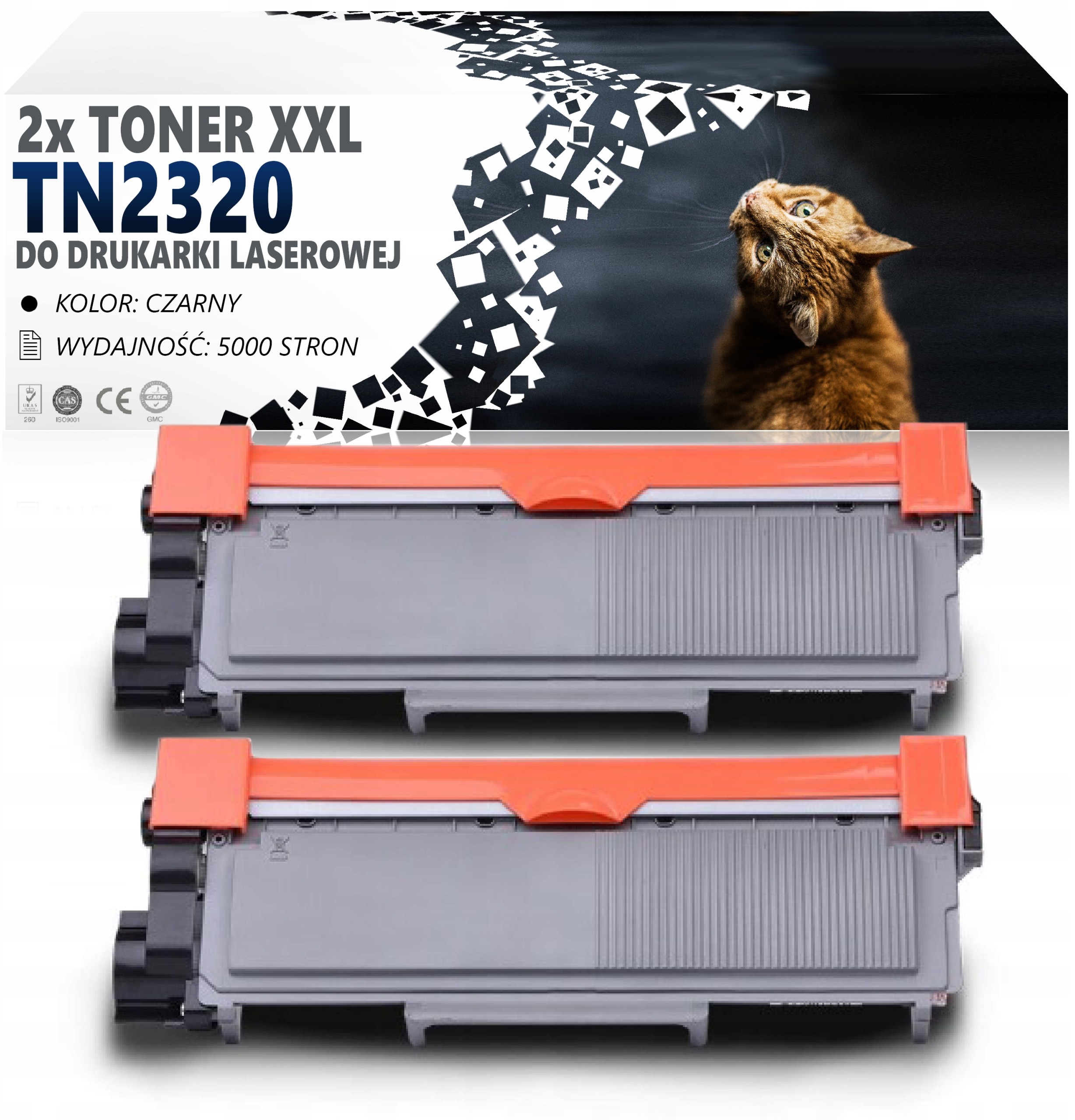 2X Toner do Brother TN2320 MFC-L2700DW DCP-L2520DW