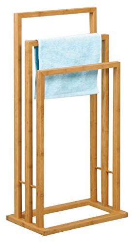 MSV 140622 wieszak na ręcznik, 3 drążki, bambus/lakier azotanu celulozy, 42 x 24 x 82 cm 140622