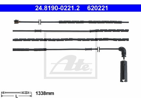 ATE Styk ostrzegwaczy, zużycie okładzin hamulcowych 24.8190-0221.2