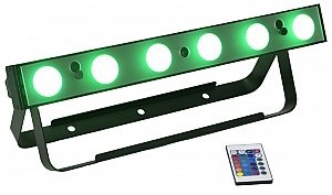 Eurolite AKKU Bar-6 QCL Zasilany bateryjnie LED BAR z diodami 4w1 + IR 41700122