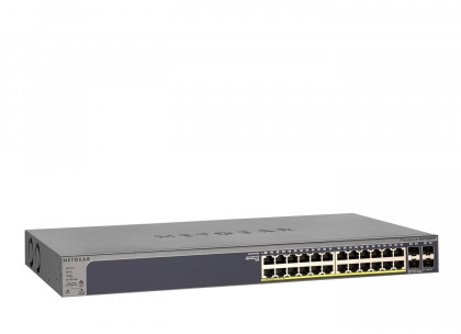 Netgear gs728tppv2 24-Port Gigabit PoE + Smart Managed Pro Switch (380 W, wyposażony w 4 porty SFP) GS728TPP-200EUS
