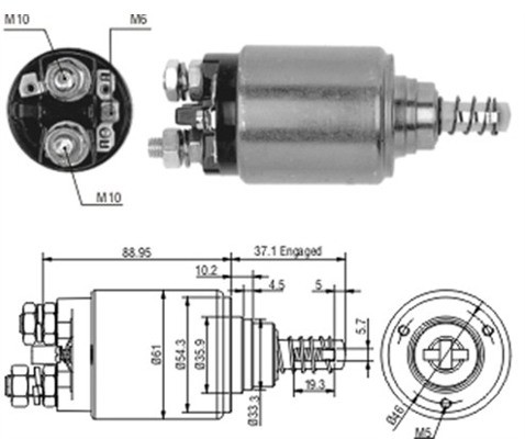 MAGNETI MARELLI Włącznik elektromagnetyczny, rozrusznik MAGNETI MARELLI 940113050186