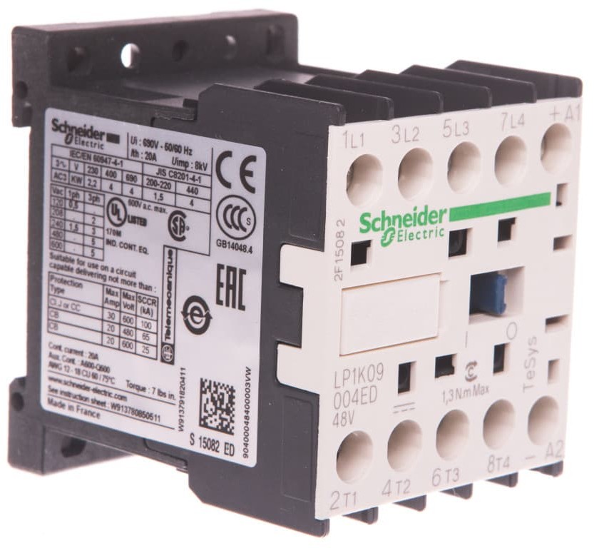 Schneider Electric Stycznik pomocniczy 10A 4Z 0R 48V DC LP1K09004ED
