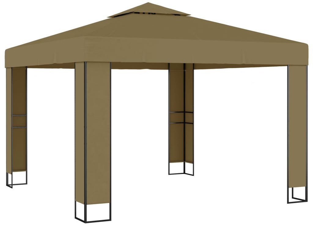 vidaXL Altana z podwójnym dachem, 3x3x2,7 m, taupe, 180 g/m 312218
