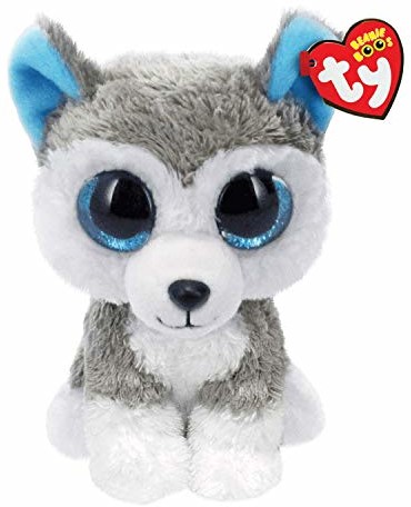 Ty 36006,, Zbieranie, zabawa, przytulanie, miłość, słodka, niezwykła, fantastyczna fantazja GL pies slush, plusz, biały, zielony i niebieski, 15 cm 36006