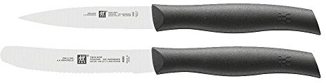 Zwilling ZWILLING zestaw noży Twin Grip 2-częściowy, ze stali nierdzewnej, srebrna/czarna, 38 x 28 x 28 cm, 2 jednostek 38736-200-0
