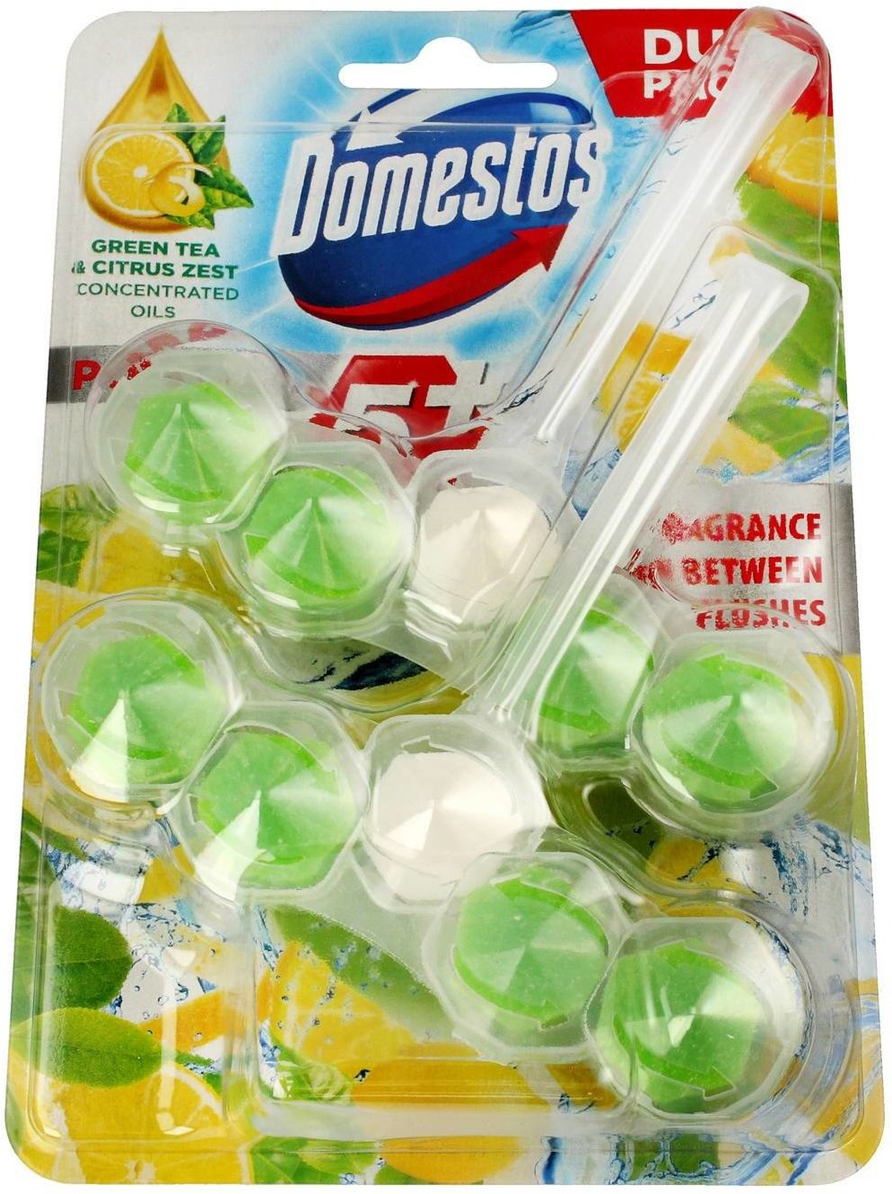Domestos Green Tea DUO Kostka WC Power 5 koszyk 2 x 55g