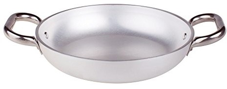 Pentole Agnelli pentole agnelli patelnia do płyta ceramiczna, aluminium Profi 5 MM, srebrny/czarny, 24 cm ALMR111024