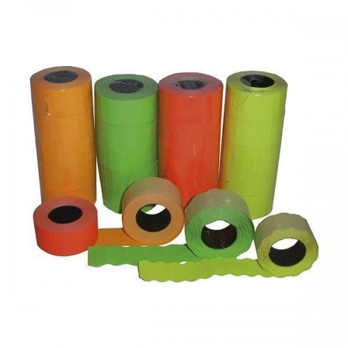 POLIGRAF Taśma do metkownicy 2rzędowa 26x16mm prosta żółta