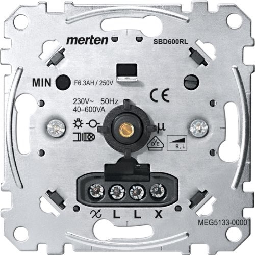 Merten meg5133 0000 ściemniacz obrotowy firmy zastosowania przy indukcyjna Last, 40 600 W/VA 1563873