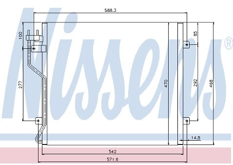 NISSENS Chłodnica klimatyzacji - skraplacz 94773