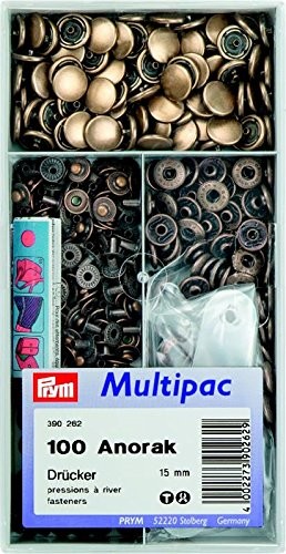 Prym 390262 nadruk na River Anorak 15 mm VX mosiądz + outil-100- mosiądz ze stali szlachetnej 2 x 1 x 1 cm