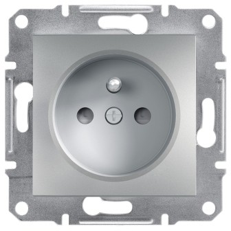 Schneider ASFORA-Gniazdo-pojedyncze-2P+PE-z-przesłonami-krem-bez-ramki-p-t EPH2800261