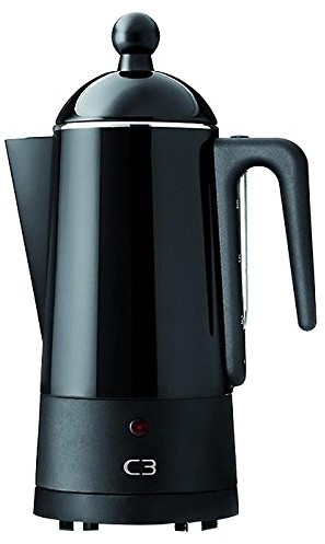 C3 30  30204 wzór Perkolator Eco 4 10 kubki, lakierowany ze stali nierdzewnej, czarny 30-30204