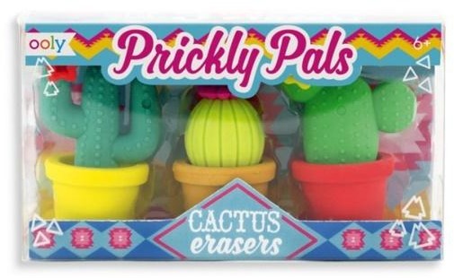 Kolorowe Baloniki Gumki do ścierania, kłujące kaktusy, 3 sztuki