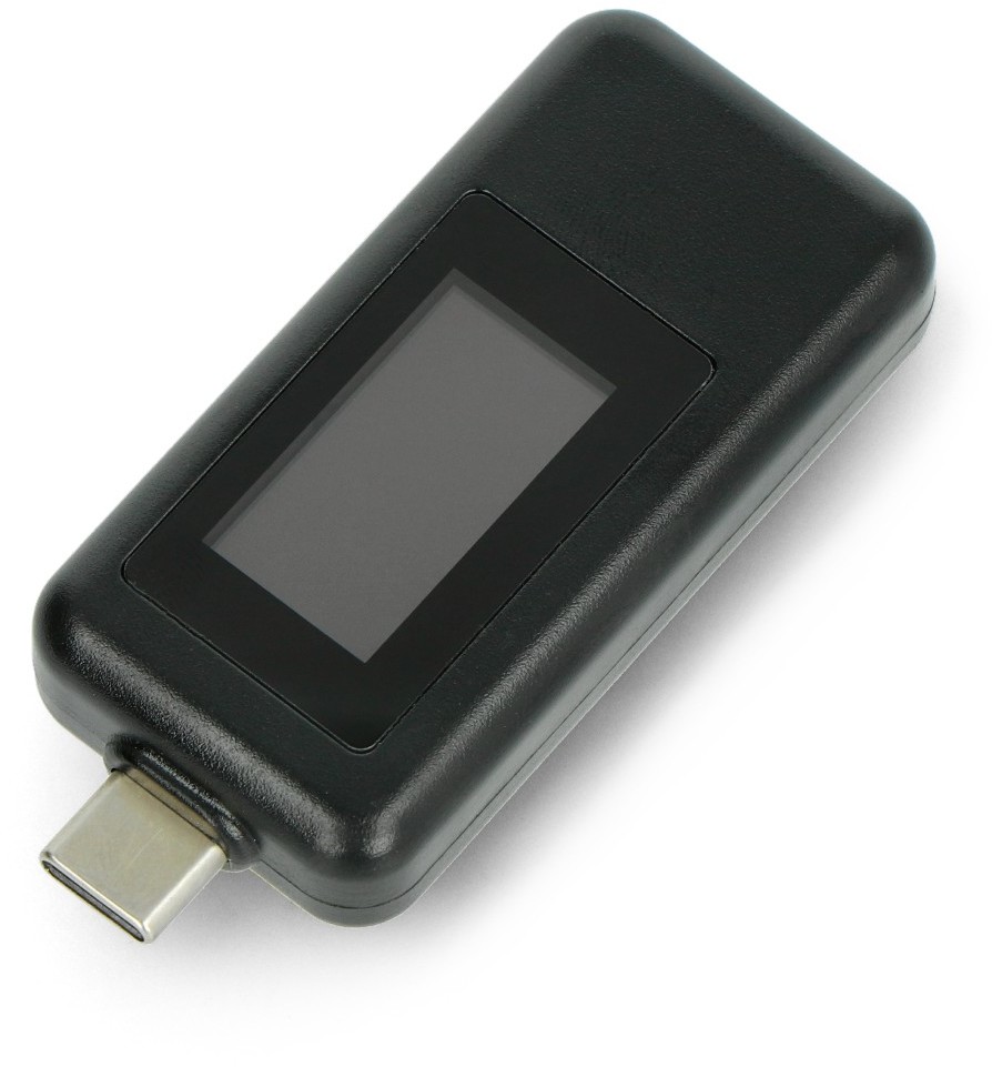 OEM USB tester Keweisi KWS-1802C miernik prądu i napięcia z portu USB C - czarny DNG-17511