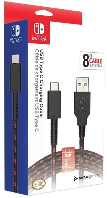 PDP Nintendo Switch USB Type C Charging Cable - Kabel do ładowania bezprzewodowego kontrolera gier - Nintendo Switch