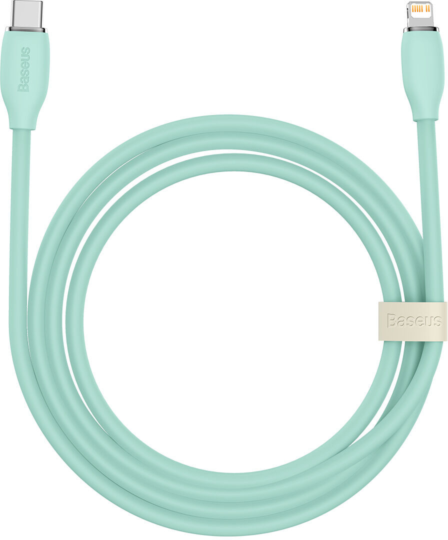 Baseus kabel, przewód USB Typ C Lightning 20W długość 2 m Jelly Liquid Silica Gel zielony CAGD020106