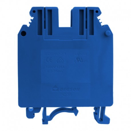 Geberit DEGSON szynowa przelotowa niebieska śrubowa 35mm2 1P VDE UL 5750 PC35-01P-12-00A(H)