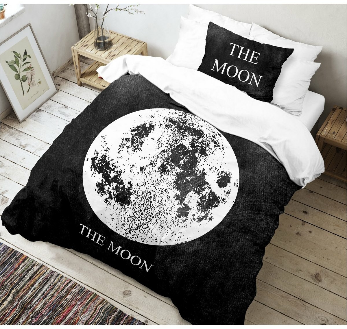 Kvalitex Pościel bawełniana Moon 3D, 140 x 200 cm, 70 x 90 cm