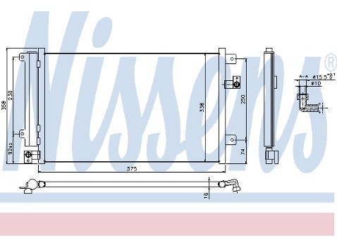 NISSENS Chłodnica klimatyzacji - skraplacz 940256