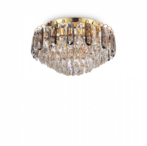 Ideal Lux Plafon Magnolia 241296 kryształowa lampa sufitowa w kolorze złota 241296