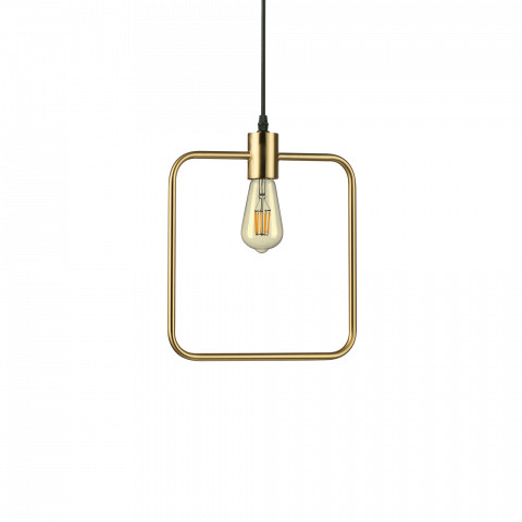 Ideal Lux Lampa wisząca Abc SP1 Square 207858 mosiężna oprawa w stylu design 207858