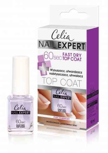 Celia Dax Cosmetics Dax Nail Expert Top Coat wysuszacz, utwardzacz, nabłyszczacz i utrwalacz do paznokci 60sec Fast Dry
