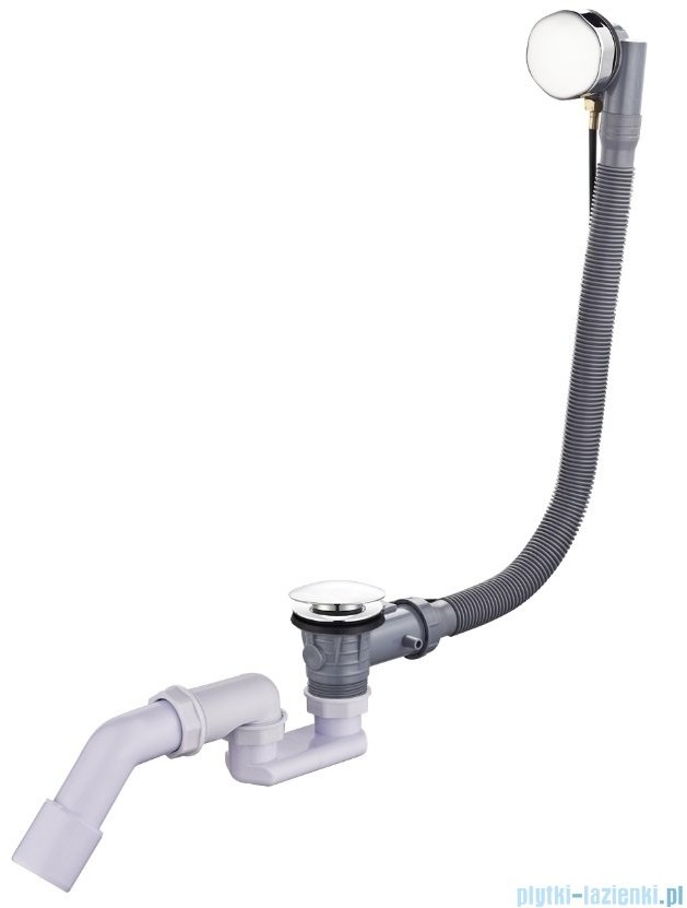 Oltens Oster syfon wannowy automatyczny z pokrętłem chrom 03001100