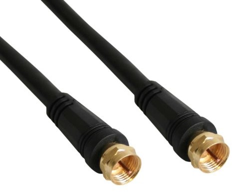 InLine kabel przyłączeniowy Sat, 2 X ekranowany z Filter, 2 X złącze F > 85dB, czarny, 1 m 1 szt. 69301P