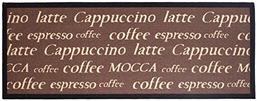 andiamo Andiamo 1100336 dywanik kuchenny z motywem filiżanek cappuccino, certyfikat Oeko Tex, 67x180 cm, kolor brązowy 1100335