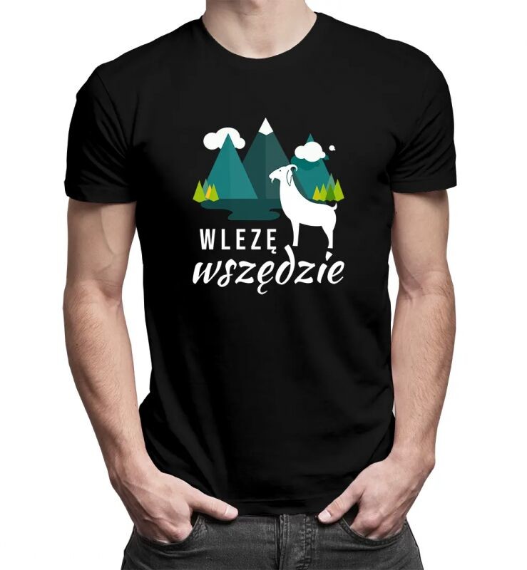 Koszulkowy Wlezę wszędzie - męska koszulka z nadrukiem 13044