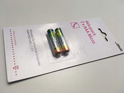 Deutsche Telekom Telekom akumulator do telefonu - bateria AAA 1,2 V/850 mAh - do telefonów blistrowych 2 sztuki 40246754