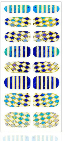 Allepaznokcie Naklejki nail patch minx 16szt ls d0010