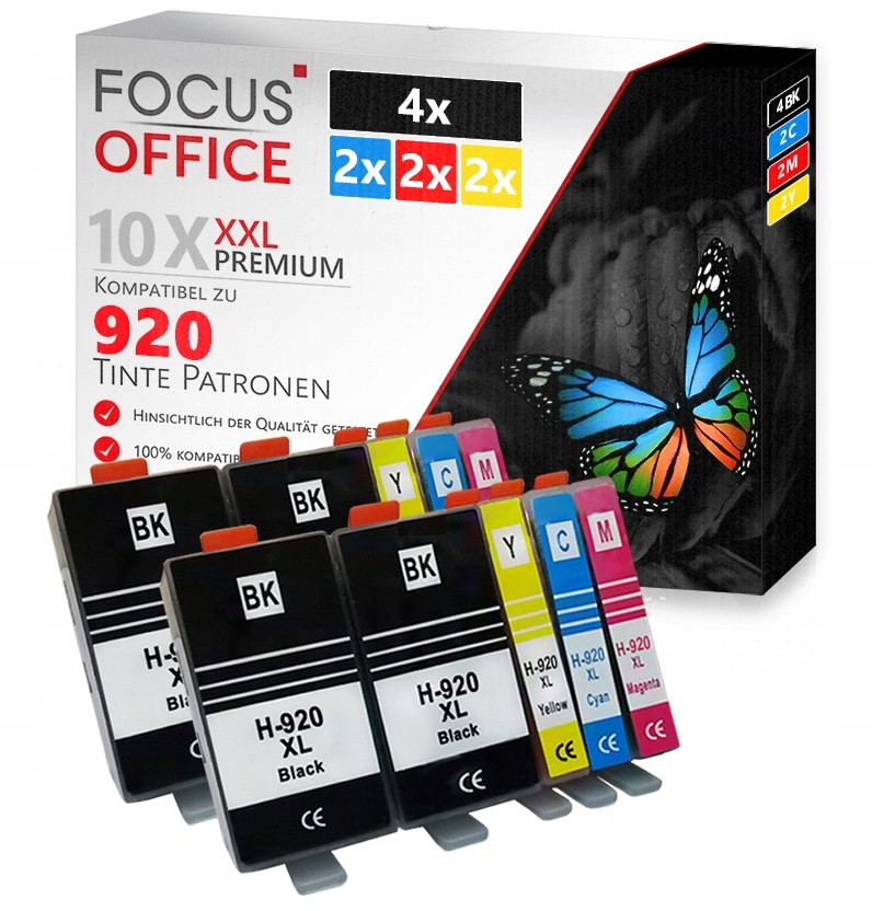 10 Tusze XL Do Drukarki Hp Officejet 920 6000 6500