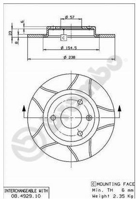 BREMBO 08.4929.75
