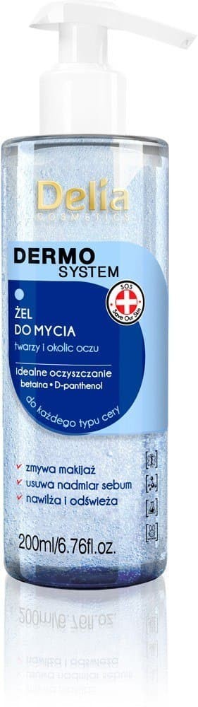 Delia Delia Cosmetics Dermo System Żel odświeżający do mycia twarzy 200ml