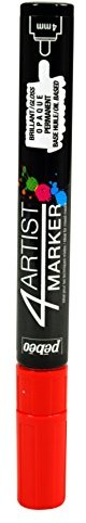 Unbekannt pebeo 580107 4 Artist marker, czerwony, metalowy 580107