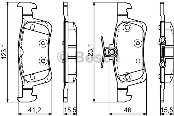 Bosch Zestaw klocków hamulcowych, hamulce tarczowe 0 986 494 715