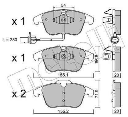 METELLI Klocki hamulcowe - komplet 22-0675-2