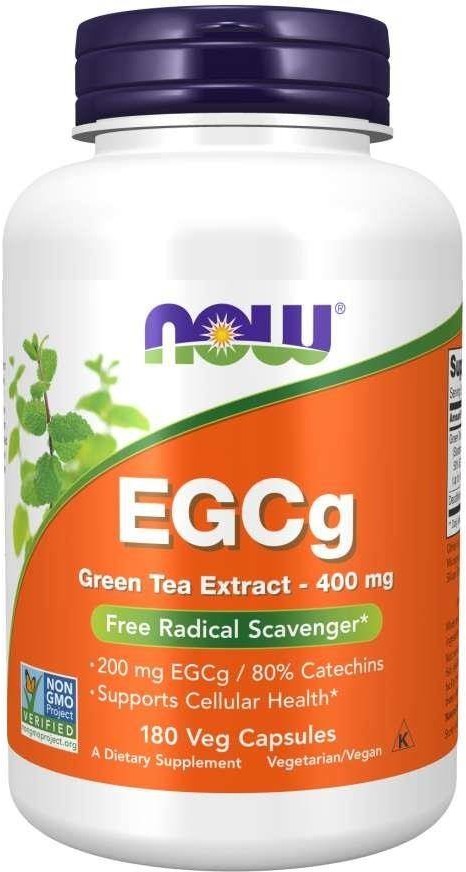 Now Foods EGCg Green Tea Extract - Zielona Herbata ekstrakt 400 mg (180 kaps.)