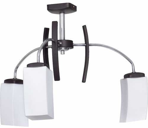 Luminex Plafon lampa sufitowa Ares 3x60W E14 biały/wenge 4189