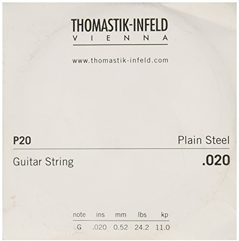 Thomastik pojedynczy ciąg G .020 gładka stal, mosiądz platerowany P20 do zestawu gitary elektrycznej Jazz Bebop BB112 676859