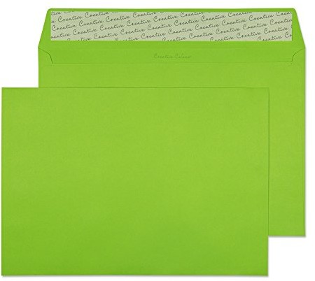Creative Colour wartość 407 envelope, zaklejający z paskiem w płynie, 120 G/M, C4, 250-on Pack, limettengruen 407